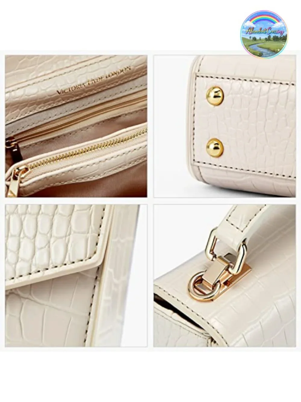 Vintage Top Handle Handbag Faux Leather Satchel Purse with Detachable Strap